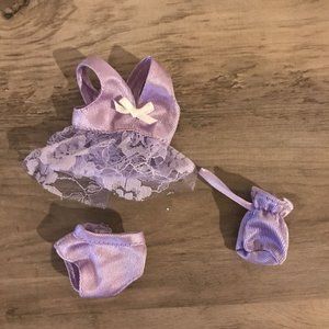 Genuine Barbie Tag Purple Top, Bottoms & Purse